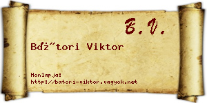 Bátori Viktor névjegykártya