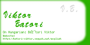 viktor batori business card